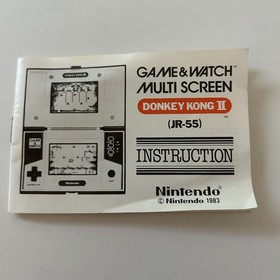 Nintendo Game & Watch Donkey Kong II Instruction Manual Only JR-55