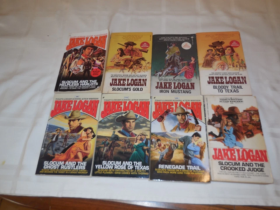 Jake Logan lot of 8 Adult Western Paperbacks. - Imagem 1 de 1