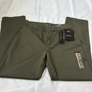 Lee Hose Damen 10M Frontierolive faltenfrei Relaxed Fit gerades Bein NEU - Bild 1 von 10
