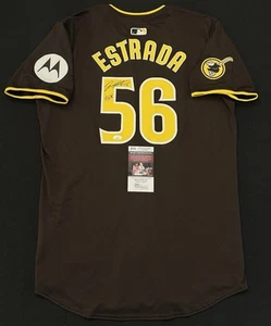 Jeremiah Estrada Game Issued Used 2024 Padres Jersey Signed Autographed JSA COA - Picture 1 of 5