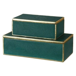 Uttermost Karis Emerald Green Boxes Set of 2 - 18723 - Picture 1 of 1