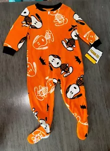 Peanuts Snoopy Halloween Blanket Sleeper 2T 3T Boys Or Girls NWT - Picture 1 of 4
