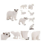  8 Pcs Tierstatue Des Nordpols Tierfiguren Spielzeug Für Meerestiere Kind Eisbär