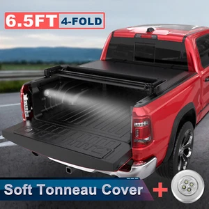 6.5/6.4FT Bed 4-Fold Tonneau Cover For 02-23 Dodge Ram 1500 03-23 Ram 2500 3500 - Picture 1 of 8