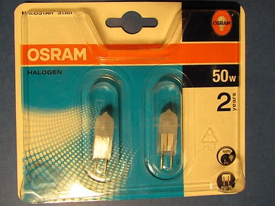 Osram Halogen Halostar Standard 2x 64440 F 50W GY6.35 12V Dimmable Matt Frosted - Image 1 of 2