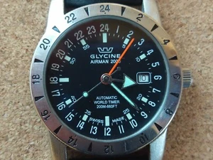 Glycine Airman 2000 World Timer, 1998 Automatic (GMT) Rare model 5 - Picture 1 of 9