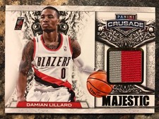 Damian Lillard 2013-14 Panini Crusade Majestic Patch 06/10 Trail Blazers