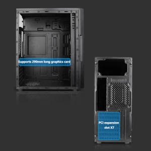 ATX M-ATX ITX Computer Case Side Transparent PC Case Support 290mm Graphics _xa - Afbeelding 1 van 14