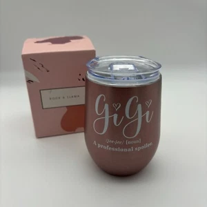 Rock & Llama GIGI 12oz Rose Gold Stainless Steel Tumbler, Gifts for Grandma NEW - Picture 1 of 4
