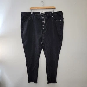 Madewell 10” High Rise Skinny Jeans Women’s Size 37 P Black New Nwt Button Fly - Picture 1 of 10