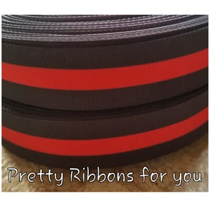 Thin RED Line 1" wide grosgrain ribbon 13 yards listing - Picture 1 of 2