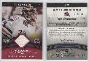 2006-07 Upper Deck Black Diamond Jersey Ruby /100 Ty Conklin #J-TC