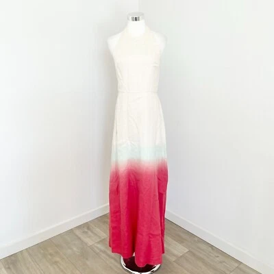 Sass & Bide Life's A Journey Dress Womens Sz 8 Ombre Print Halter Neck Linen New - image 1 of 4