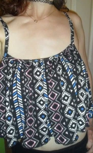 Women's Summer Festival Cute Tank Top Built-In Self Bra - Picture 1 of 4