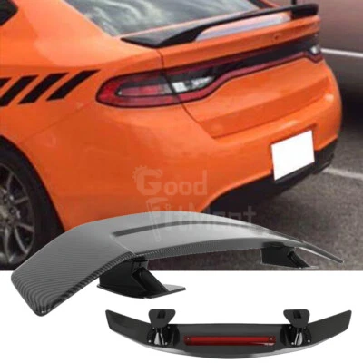 For Dodge Dart Sedan Carbon Fiber 46" Rear Trunk Spoiler Wing Lip ABS GT Style Foto 1 de 4