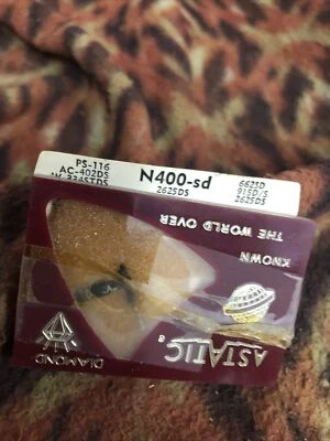 Astatic N400-sd Diamond Needle Electro Voice .7 Mil 3 Sapphire Stereo LP 78 - Image 1 of 2