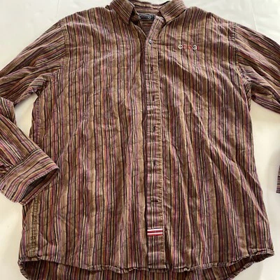 Coogi Shirt Mens Size XL Button Up Casual Long Sleeve Stripes Multicolor - Image 1 of 4