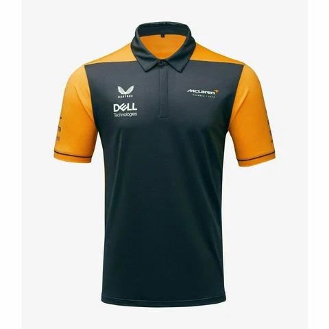 McLaren F1 Men's 2022 Team Polo Shirt - Papaya/Phantom Cover