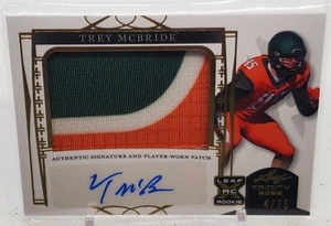 2022 Leaf Trinity Gold Foil Trey Mcbride Jumbo Patch Auto #4/75 No.PA-TMB XRC - Picture 1 of 3