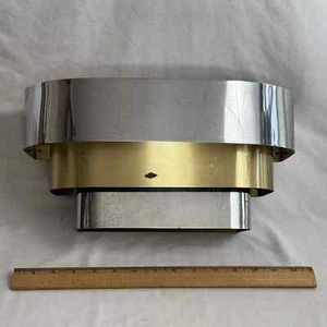 Large Vintage Art Deco Minimalist Mid Century MCM Light Sconces Lightolier style - Picture 1 of 8