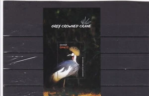 Ghana mnh sheet grey crowned crane bird 2016 - Picture 1 of 1