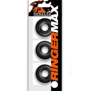 Oxballs Ringer Max Cockring 3 Pack Black Stretchy Penis Erection Band Sex Enh... - Picture 1 of 2