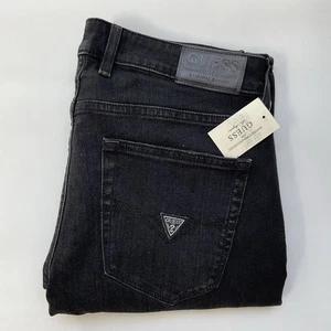 Guess Herren Finnley Slim Tapered Destroyed Jeans Schwarz Eco Denim Gr. 33 - Bild 1 von 13