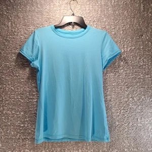 Sofibella Short Sleeve Women's Tennis Shirt Size Blue Medium Nylon UV - Picture 1 of 7