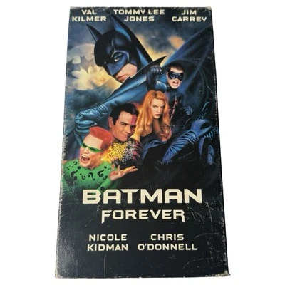 Batman Forever (VHS, 1995)  Val Kilmer Tommy Lee Jones Jim Carey Blockbuster - Image 1 of 3