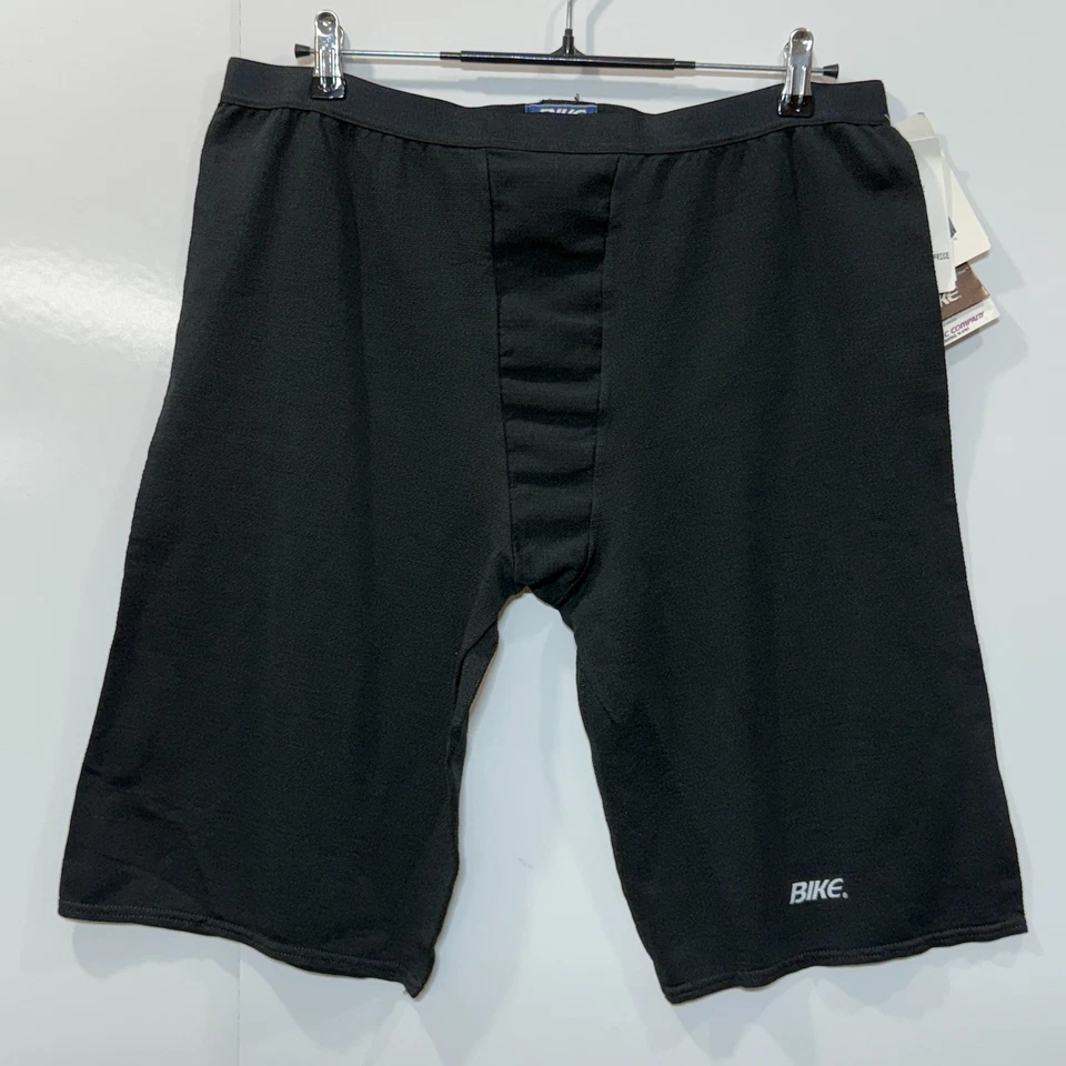 Shorts de bicicleta masculino XXL preto compressão bicicleta ciclismo elástico real 34X12 novo com etiquetas - Imagem 1 de 4