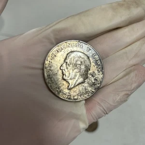 Moneda grande de plata Coca Cola 1957 independencia mexicana rara - Imagen 1 de 5