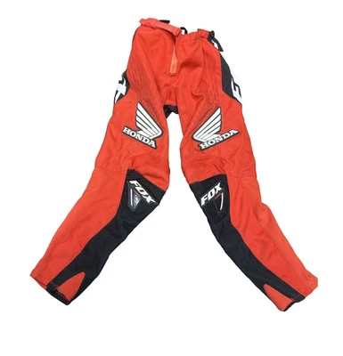 FOX Racing Honda 180 Motocross Riding Pants Youth 10/26 Red/Black - Image 1 of 4