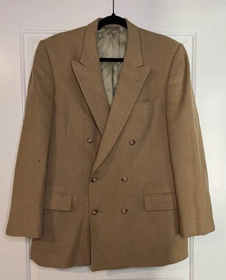 Christian Dior Monsieur Vintage 70s Camel Hair Blazer Jacket Formal Tan Preppy - Image 1 of 4
