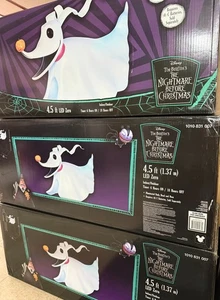4.5 FT LED DISNEY'S ZERO FROM NIGHTMARE BEFORE CHRISTMAS LIGHTED YARD DECOR - Picture 1 of 10