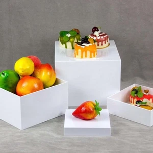 4x Buffet Riser with Hollow bottoms Acrylic Riser Dessert Table Display Set for - Picture 1 of 6
