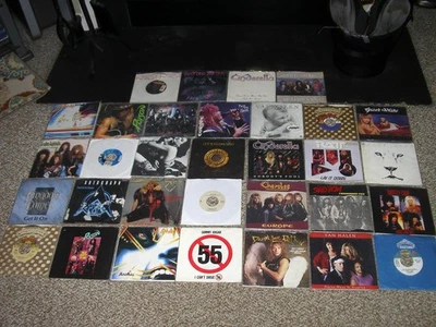 KISS/VH/DEF/CRUE/RATT/POISON/SKID ROW/CINDERELLA/WINGER-32 LOT 45's MORE! READ! - Imagem 1 de 4