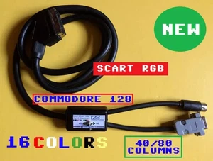 CAVO SCART RGB 16 COLORI 40/80 COLONNE PER COMMODORE 128 - Afbeelding 1 van 1
