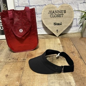 Lululemon Sun Visor Hat Cap Adjustable Black - Picture 1 of 8