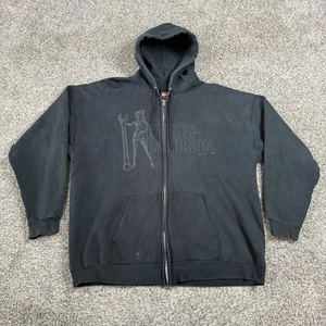 Harley Davidson Full Zip Up Hoodie Sweatshirt Mens XL Motorcycle Wisconsin - Picture 1 of 7
