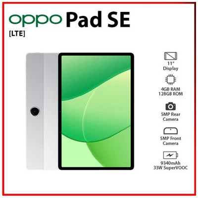 (Wi-Fi+4G)OPPO Pad SE LTE 4GB+128GB SILVER Bluetooth Octa Core Android PC Tablet - Image 1 of 4