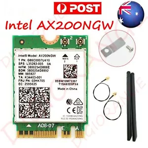 AU Intel WiFi 6 AX200 Network Card MU-MIMO 80+80MHz/160MHz Bluetooth 5+2*Antenna - Picture 1 of 7