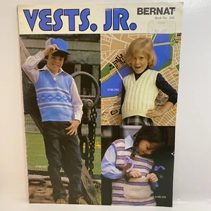 Bernat Crochet Knitting Patterns Vests Jr. Boys Girls 9 Styles Vintage 1978 - Picture 1 of 5