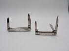 Queen Pocket Knife Lot Never Sharpened #4 & #54 Pearl Handles Two Knife Lot