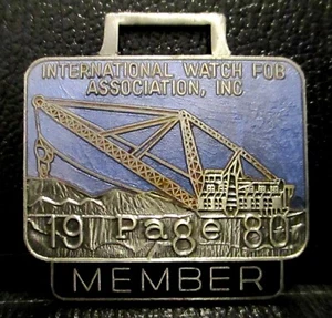 Page Engineering Company Watch Fob Dragline Shovel Cranes 1980 IWFAI L J Fulper - Picture 1 of 2