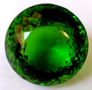 Moldavita verde grande AAA+ 73,55 quilates Piedra preciosa suelta de corte redondo para anillo y colgante - Imagen 1 de 8