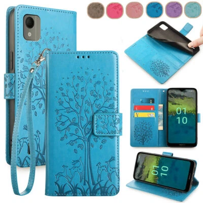 Strap Tree Deer Wallet Cover Stand Case For S25 S24 Ultra A16 A36 A56 A06 A05 - image 1 of 4
