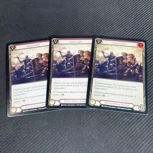 Juego rojo inamovible WTR212 ilimitado 3 cartas de carne y sangre WTR inglés - Imagen 1 de 4