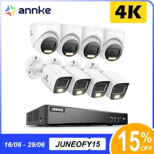 ANNKE 4K 8MP 8CH DVR CCTV Security Camera System Color Night Vision Home Outdoor - Picture 1 of 19