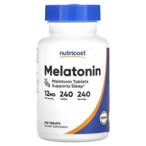 MELATONI 12mg. 240 table NUTRICOST Dormir mejor, mayor descanso. - Imagen 1 de 2