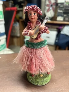 Hawaiian Hula Girl w/ Ukulele Dashboard Doll - 6.5" - Picture 1 of 12
